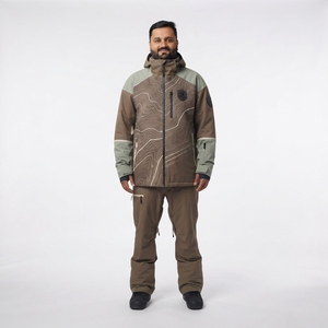Chaqueta de Esquí Freeride Personalizada de 3 Capas, Impermeable, Transpirable, Resistente, con Exterior de Cordura 25K para Snowboard, para Hombre, Invierno - Product Image 1