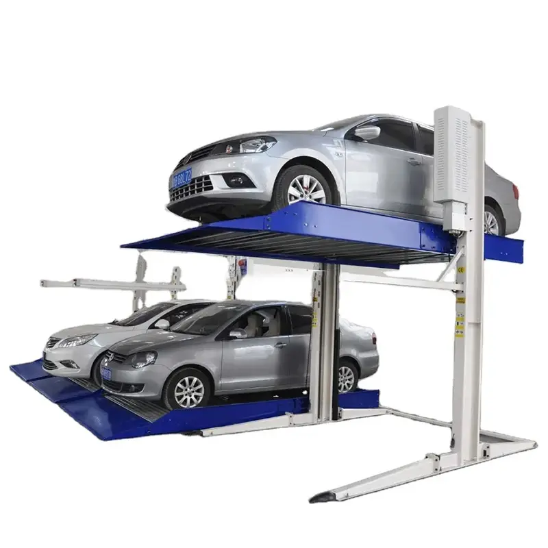 2 post idraulico sistema di parcheggio semplice doppio stacker parcheggio verticale parcheggio auto