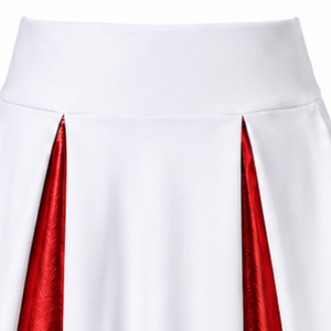 Ensemble d'uniformes de cheerleading sublimés blancs et rouges sans manches, haut court et jupe, tenue de sport personnalisée pour l'entraînement et la performance - Product Image 6
