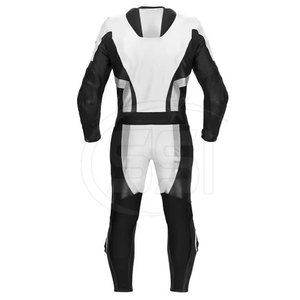 Combinaison de moto en cuir respirante et légère, idéale pour la course et les aventures sur route - Product Image 6