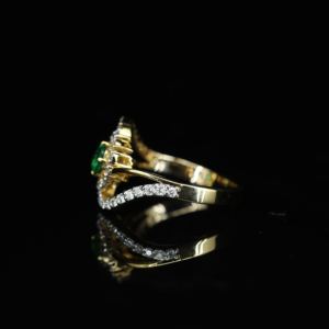 Women's 18K Solid Gold Moissanite Engagement <b>Ring</b> <b>Emerald</b> Cut Pave Setting Classic Style <b>silver</b> <b>ring</b> - Product Image 1