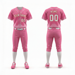 ชุดยูนิฟอร์มเบสบอลแบบสั่งทำพิเศษ เสื้อแขนสั้น กางเกงขายาว โพลีเอสเตอร์ 100% แห้งเร็ว ระบายอากาศได้ดี เหมาะกับทุกฤดูกาล สำหรับกีฬาทีม - Product Image 4