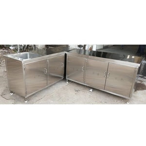 Mueble de Cocina de Acero Inoxidable con Fregadero y Unidad de Almacenamiento para Restaurante, Hotel, Cantina y Cocina Comercial en Venta - Product Image 2