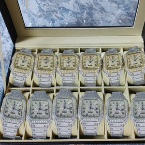 Reloj Mecánico para Hombre 2026, con Cristal de Zafiro, Puntero, Diseño Hip Hop de Lujo, con Incrustaciones de Moissanita VVS, Acero Inoxidable, Probado con Diamantes - Product Image 1