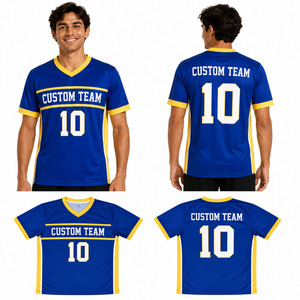 Maillot de football personnalisé en gros pour équipe, maillot de sport par sublimation pour adulte, séchage rapide, entraînement et match, OEM - Product Image 1