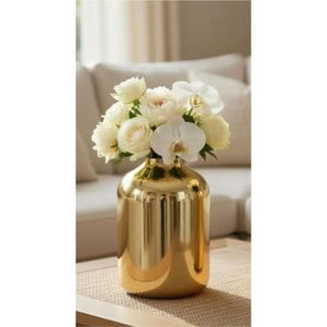Compra al por Mayor de Floreros de Metal Grabado Artesanalmente, Floreros Tradicionales de Estilo Étnico para Arreglos Florales, Decoración de Mesa para Interiores, Hoteles y Oficinas - Product Image 6