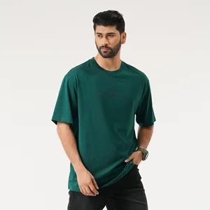 T-shirt pour homme surdimensionné 100% coton, col rond, manches courtes, confortable, léger, vêtement décontracté, prix d'usine, approvisionnement en gros - Product Image 5