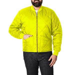 Blouson Bomber Matelassé Bleu Marine pour Homme avec Poches Zippées – Coupe Droite Décontractée pour le Printemps – Imperméable, Respirant et Coupe-Vent - Product Image 3
