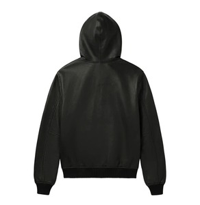 เสื้อแจ็คเก็ตหนังแท้ Avirex Script Nappa สีดำสำหรับผู้ชาย สไตล์พรีเมียมสตรีทแวร์ - Product Image 5
