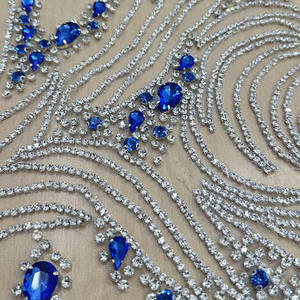 Tela de Encaje con Cuentas y Diseño de Plumas Elegante, Malla con Perlas para Vestidos de Fiesta, Vestidos de Graduación, Textil de Lujo a Precio de Fábrica - Product Image 1