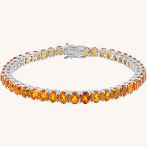 Pulsera de Citrino en Plata de Ley 92.5 KLSB-20654 - Product Image 4