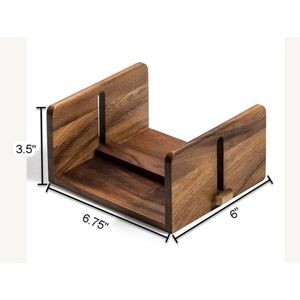 Porte-mouchoirs en bois élégant pour table à manger, salle de bain, bureau, organisateur de rangement décoratif, design moderne fait main - Product Image 4