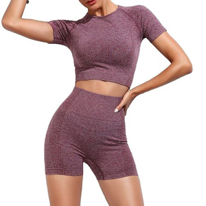 New Arrival Women's Yoga Sets Mid Waist Plaid <b>Pattern</b> Breathable Lightweight 2-Piece <b>Leggings</b> Bra High Quality Seamless Trending - Product Image 2