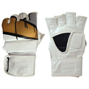 Gants de combat professionnels pour MMA, Sanda et Kickboxing, avec fermeture extensible, imperméables, sans doigts, en PU - Product Image 1