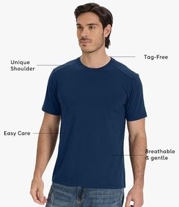 T-shirts pour hommes 100% coton, coupe ample, manches courtes, col rond, poids lourd, anti-transpiration, respirants, séchage rapide, anti-plis - Product Image 1