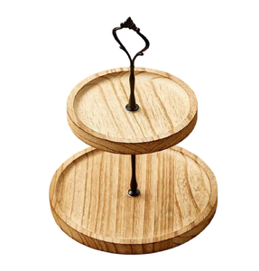 Wood Server <b>Cake</b> <b>Stand</b> Wholesale Supplier Wood <b>Cake</b> <b>Stand</b> Wood <b>Cake</b> <b>Stand</b> <b>3</b> <b>Tier</b> Round Multi Layer Handmade Serving Display - Product Image 6