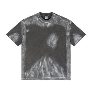 เสื้อยืดวินเทจสไตล์ย้อมสีแบบแอซิดวอชสำหรับผู้ชาย OEM ODM รับทำโลโก้ตามสั่ง เนื้อผ้าหนา 100% คอตตอน ทรงโอเวอร์ไซส์ เสื้อยืดสตรีทแวร์ผู้ชาย - Product Image 5