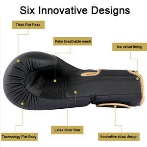 Gants de boxe professionnels personnalisés No Boxing No Life, lacés, pour l'entraînement et le combat, % cuir véritable, légers et respirants - Product Image 6