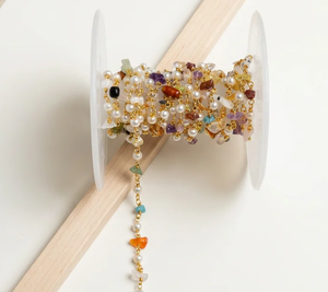 โซ่ลูกประคำลูกปัดมุกหลายแบบธรรมชาติสำหรับทำเครื่องประดับ - Product Image 1