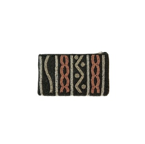 Pochette à monnaie perlée avec perles de rocaille artistiques - Personnalisable, de luxe, faite à la main avec broderie fine pour usage promotionnel - Product Image 2