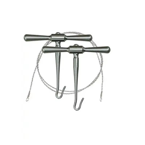 Juego de Herramientas de Corte Óseo Neuroquirúrgico de Acero Inoxidable Gigli Saw Wire Handle Set, Instrumentos Quirúrgicos Ortopédicos Reutilizables con Certificación CE - Product Image 2