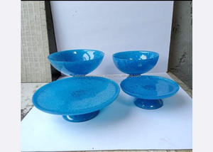 <b>Epoxy</b> resin multi swirl best quality handmade cake stand for birthday party, Wedding gift full resin cake stand - Product Image 2