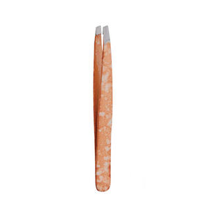 DANTRIC IMPLANTS Stainless Steel High Quality Durable Classic Eyebrow Tweezers <b>Clip</b> Slanted Squared Tip Serrated Tip - Product Image 3