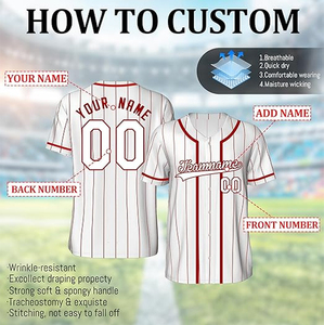 Customized Baseball Jersey-Digital Print Breathable V-Neck Mesh Shirt 100% Polyester Custom Wholesale Manufacturer Designs - Product Image 2