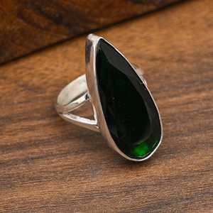 Anillo de Diopsido Cromado AAA+ en Plata de Ley 925, Joyería Hecha a Mano con Diseño Moderno, Anillo de Diopsido, Regalo de Acción de Gracias - Product Image 4