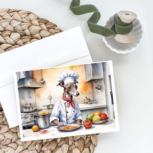 Italian Greyhound the Chef Whimsical A7 <b>Greeting</b> <b>Cards</b> Pack of 8 Blank <b>Note</b> <b>Cards</b> with Envelopes Size 5x7 - Product Image 2