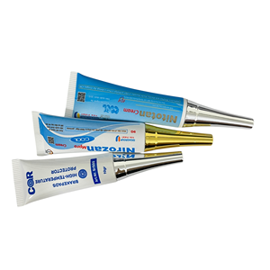 Práctico tubo D19 con tapa de rosca larga y puntiaguda, impresión offset azul, envase cosmético ecológico, fácil de transportar - Product Image 1