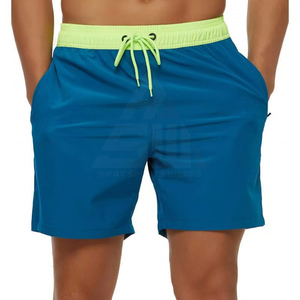 Short de bain pour hommes 95% coton 5% élasthanne, tricoté, taille élastique, style boardshort, décontracté, pour la plage, imprimé numérique - Product Image 5