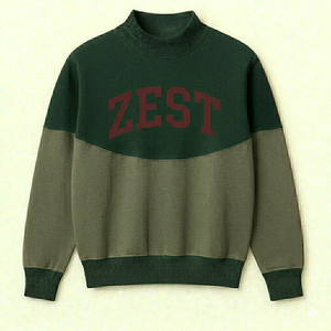 Sweat-shirt à col montant Fresh Street, coupe ample, en molleton de coton, pull chaud d'hiver, streetwear décontracté, haut tendance - Product Image 3