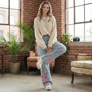 Jeans Rectos de Mezclilla Personalizados para Mujer, de Alta Calidad, Transpirables, Estilo Y2K, Hip Hop, Streetwear, Corte Holgado, para Hombre 2026 - Product Image 5