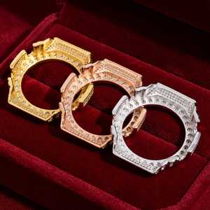 Bague de montre entièrement sertie de diamants Moissanite pour GA2100, bijoux Hip Hop pour hommes et femmes, ton or rose et argent - Product Image 4