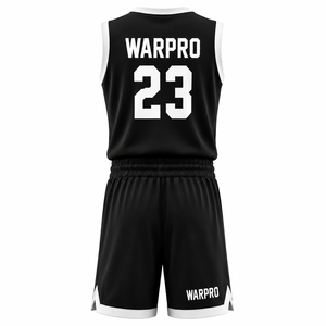 WARPRO Professional Sublimated Basketball Set Premium Quality Sleeveless V-Neck Jersey with Matching <b>Shorts</b> Lightweight uniform - Product Image 2