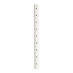Poteau de signalisation composite PVC Brady TUFF'n Lite 8 pieds blanc profil fermé pour signalisation routière extérieure - Product Image 2
