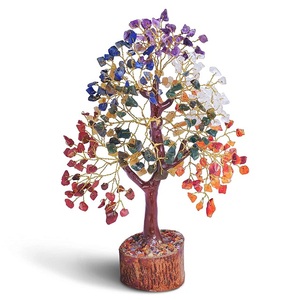 Arbre en cristal de guérison des sept chakras, arbre en pierres précieuses fait à la main pour la décoration spirituelle - Product Image 3