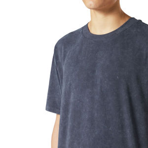 Camiseta de punto vintage con lavado ácido, estilo streetwear, desgastada, de algodón pesado, oversize, ecológica, con serigrafía, informal - Product Image 5