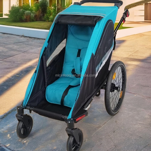 Remorque 3-en-1 pour poussette, trottinette et vélo, design léger, tissu imperméable 600D, capacité 28 kg - Product Image 2