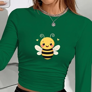 เสื้อแขนยาวลายการ์ตูนผึ้งน่ารักแฟชั่นผู้หญิง - Product Image 3