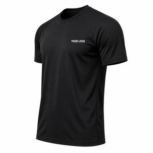 T-shirt personnalisé à manches courtes pour homme, col rond, tricoté uni, séchage rapide, coupe classique, style sportif, 100 % polyester, 180 grammes, personnalisable - Product Image 2