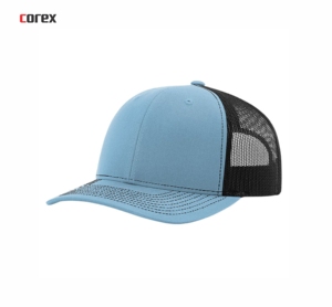 Custom Richardson <b>Light</b> Blue Mesh Trucker <b>Hat</b> 6-Panel Adjustable Unisex Casual Outdoor Breathable Waterproof Embroidery Beach - Product Image 1