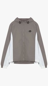 Survêtement gris pour homme avec blocs de couleur, bandes latérales, taille élastique, coupe-vent, joggers décontractés, vêtements de sport d'hiver mi-saison - Product Image 2