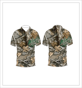 Polo à manches courtes en sublimation camouflage feuilles de forêt, personnalisable, sport, décontracté, respirant, unisexe, vêtements d'extérieur, OEM ODM - Product Image 3