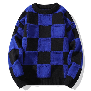 Pull en laine/acrylique tricoté personnalisé avec logo au dos, style urbain, respirant, séchage rapide, pour homme, couleur et logo personnalisables, collection automne - Product Image 2