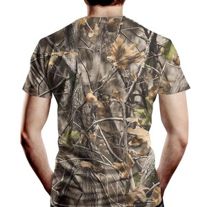 เสื้อยืดคอกลมแขนสั้นลายพรางสำหรับผู้ชาย ทรงปกติ สไตล์ลำลอง ระบายอากาศได้ดี ผ้าถัก โพลีเอสเตอร์ 100% ลายพิมพ์ - Product Image 5