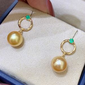 Light Luxury Fashionable Versatile S925 Pure Silver Natural <b>Pearl</b> <b>Dangle</b> <b>Earrings</b> 8.5-9MM Spring Summer New Products - Product Image 2