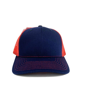 Mid Profile Solid 112 Trucker Hats With Custom Design Outdoor <b>Caps</b> For Brand Curvel Brim Adult <b>Navy</b> Hats Mesh Back Custom - Product Image 3