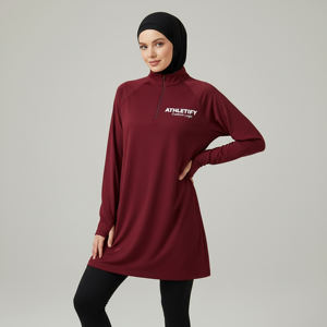 Camiseta Deportiva Casual para Mujer, Manga Larga, con Orificios para Pulgares, Cómoda, Elástica, Transpirable, UPF50+, Ecológica - Product Image 1